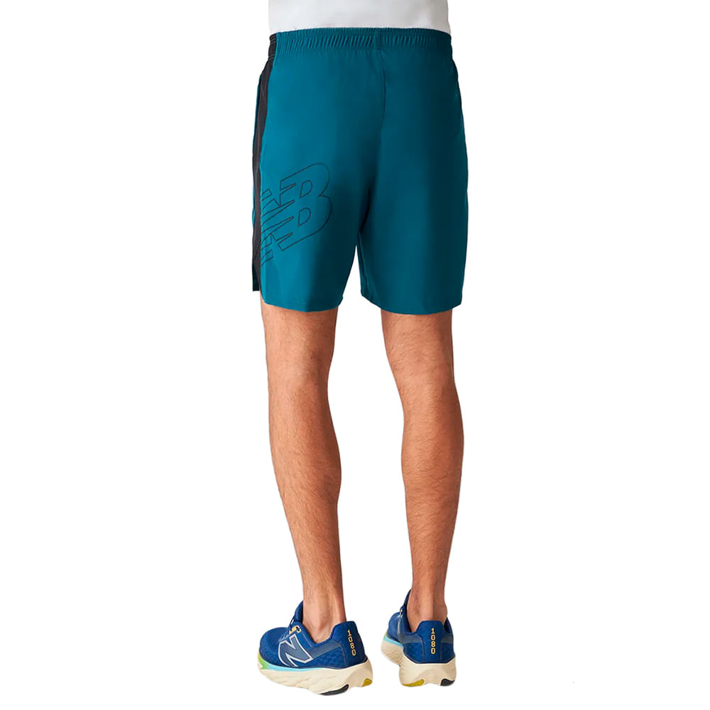 BERMUDA NEW BALANCE TENACITY LOGO 7 MASCULINA - Visualizacao 3